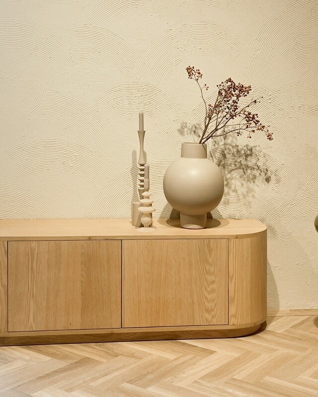 Livingfurn TV-Meubel Novero | Naturel | H45xB140xD40 cm