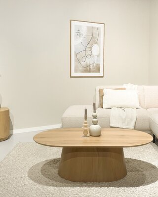 Livingfurn Salontafel Novero | Ovaal | Naturel | B120 cm
