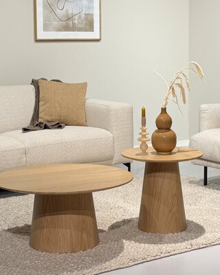 Livingfurn Salontafel Novero | Naturel | H38 x D80 cm