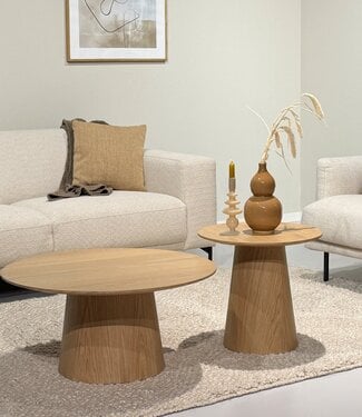 Livingfurn Salontafel Novero | Naturel | H38 x D80 cm