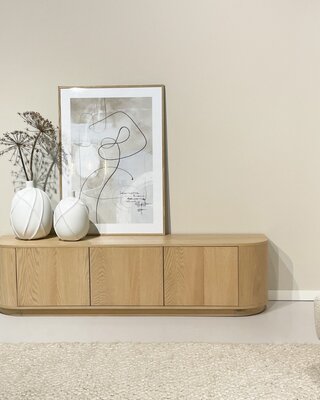 Livingfurn TV-Meubel Novero | Naturel | H45xB180xD40 cm
