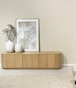 Livingfurn TV-Meubel Novero | Naturel | H45xB180xD40 cm