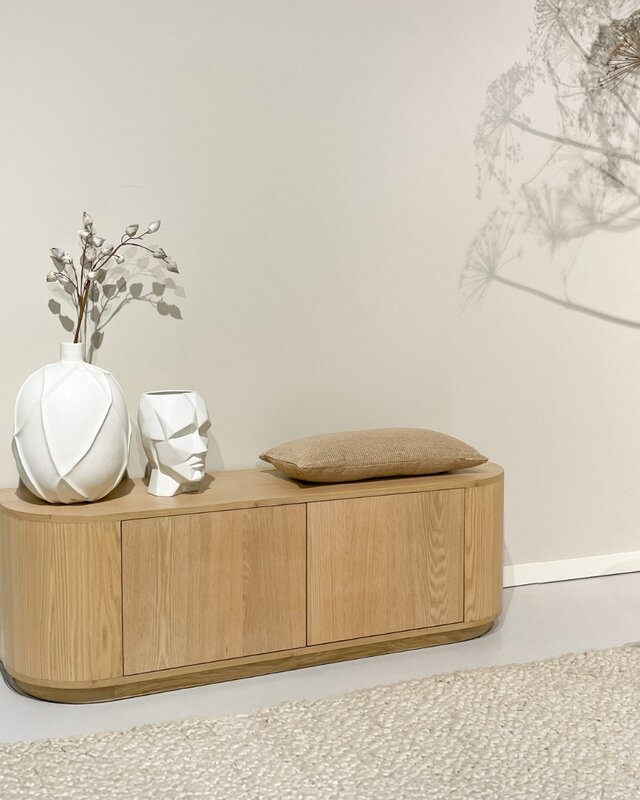 Livingfurn TV-Meubel Novero | Naturel | H45xB140xD40 cm