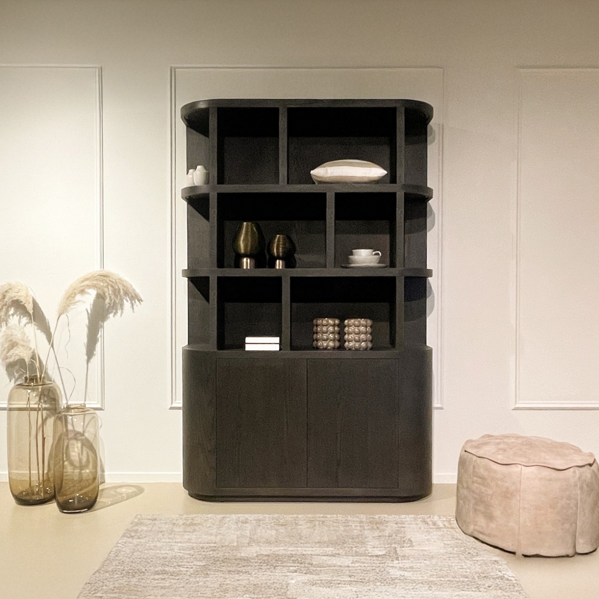 Livingfurn Kast Novero | Espresso | H220xB145xD40 cm