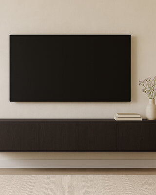 Livingfurn Zwevend TV-Meubel Novero | Espresso | B220 cm