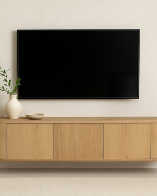 Livingfurn Novero Zwevend TV-Meubel | Naturel | B180 cm
