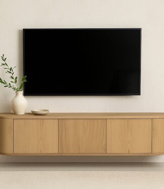 Livingfurn Novero Zwevend TV-Meubel | Naturel | B180 cm