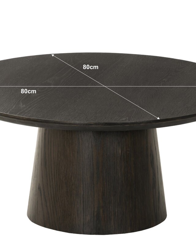 Livingfurn Salontafel Novero | Espresso | H38 x D80 cm