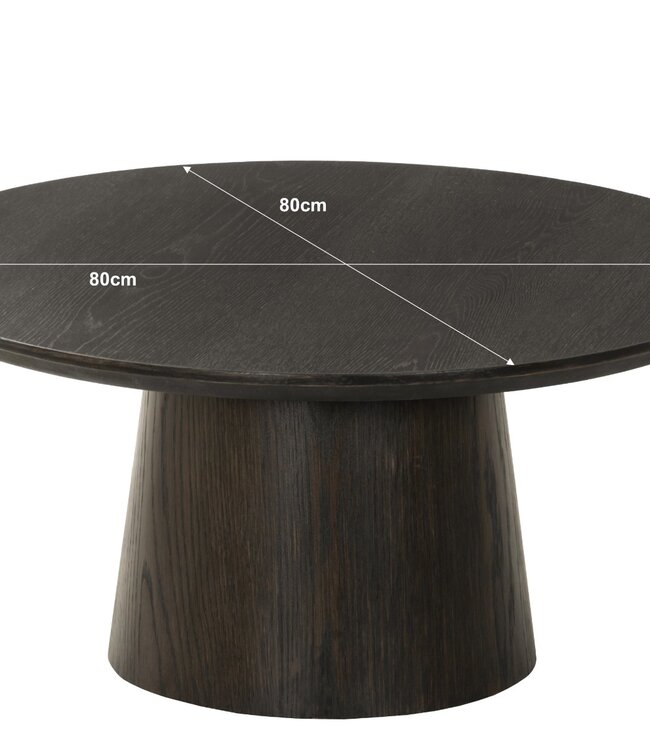 Livingfurn Salontafel Novero | Espresso | H38 x D80 cm