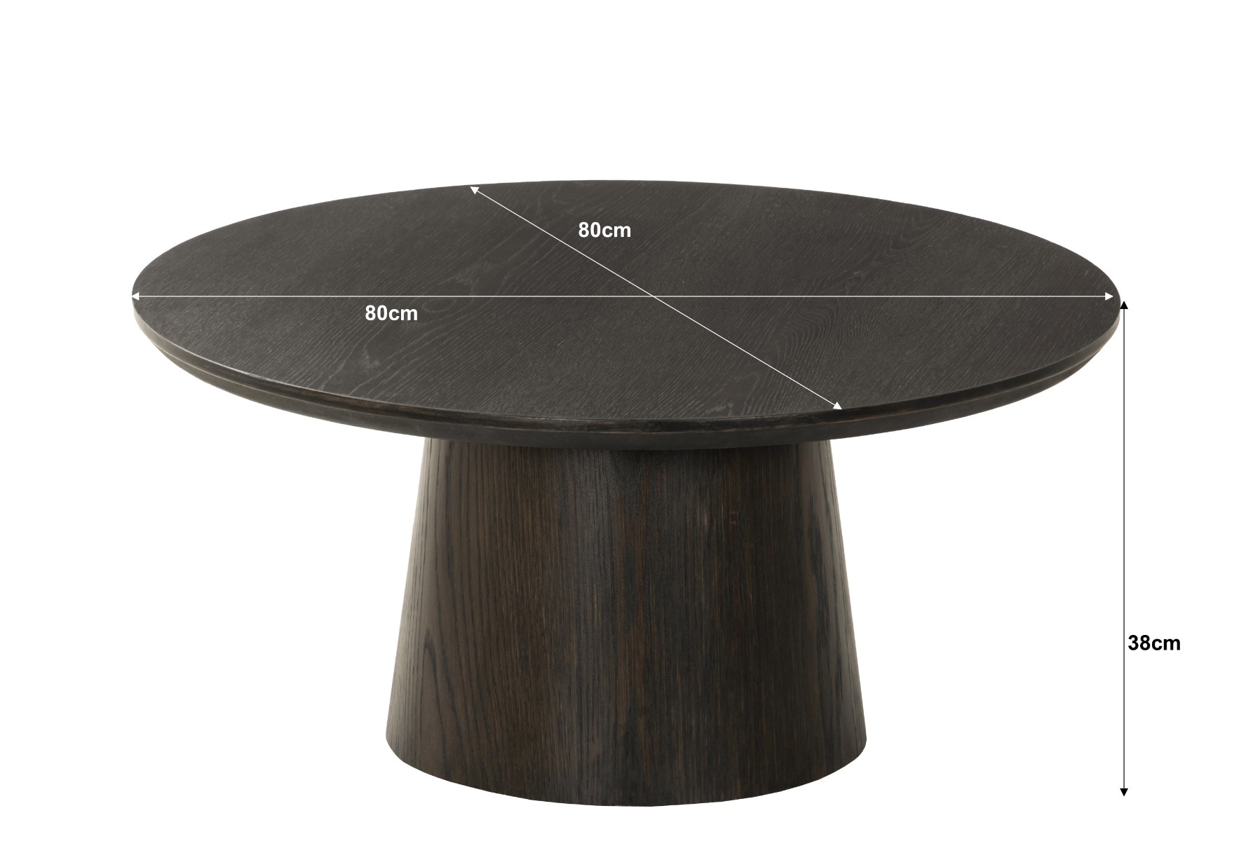 Livingfurn Salontafel Novero | Espresso | H38 x D80 cm