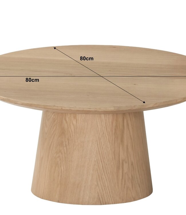 Livingfurn Salontafel Novero | Naturel | H38 x D80 cm