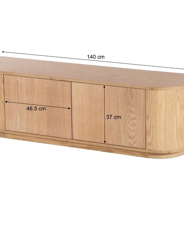 Livingfurn TV-Meubel Novero | Naturel | H45xB140xD40 cm