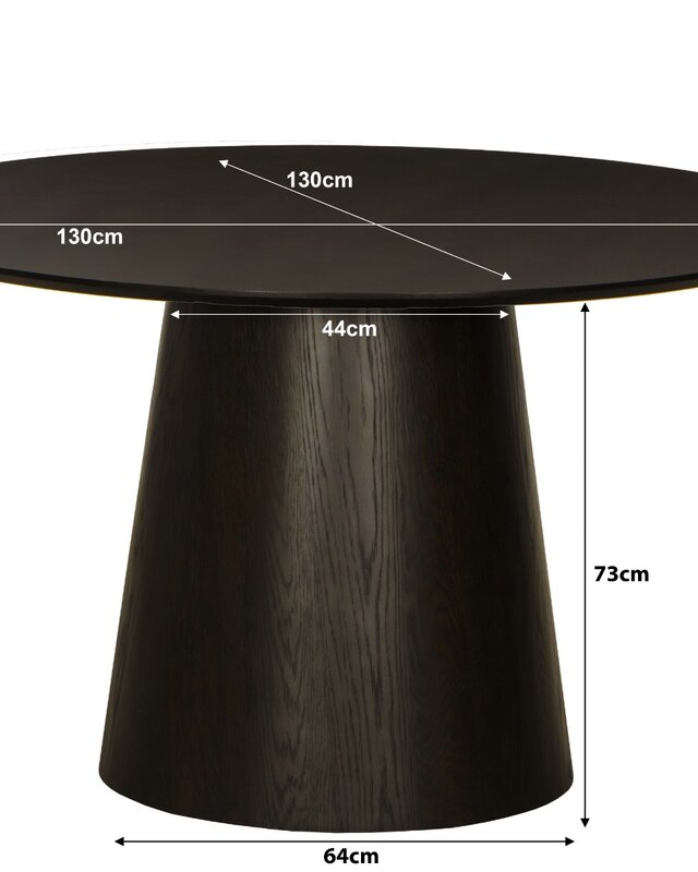 Livingfurn Eettafel Novero | Espresso | H76xD130 cm