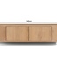 Livingfurn Zwevend TV-Meubel Novero | Naturel | B140 cm