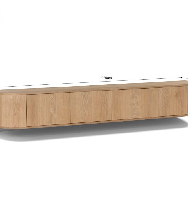Livingfurn Novero Zwevend TV-Meubel | H33xB220xD35 cm