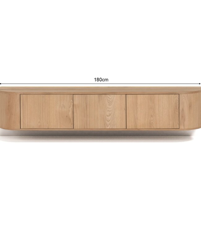 Livingfurn Novero Zwevend TV-Meubel | Naturel | B180 cm