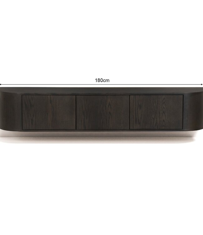 Livingfurn Zwevend TV-Meubel Novero | Espresso | B180cm