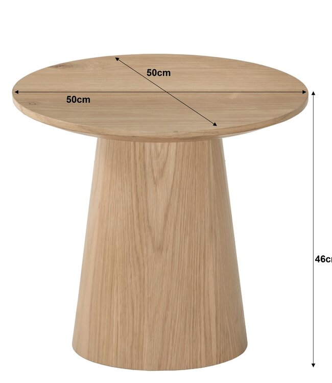 Livingfurn Salontafel Novero | Naturel | H46xD50 cm