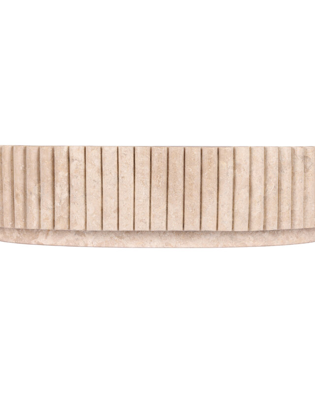 Rene Houtman Waskom Marmer Ovaal Ribbed – B50 x D35 x H12 cm