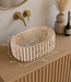 Rene Houtman Waskom Marmer Ovaal Geribbeld B30 x D20 x H12 cm