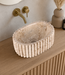 Rene Houtman Waskom Marmer Ovaal Geribbeld B30 x D20 x H12 cm