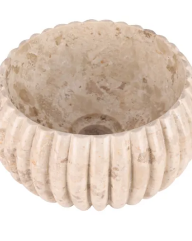 Rene Houtman Waskom Marmer Beige Rond Ø25 x 12 cm
