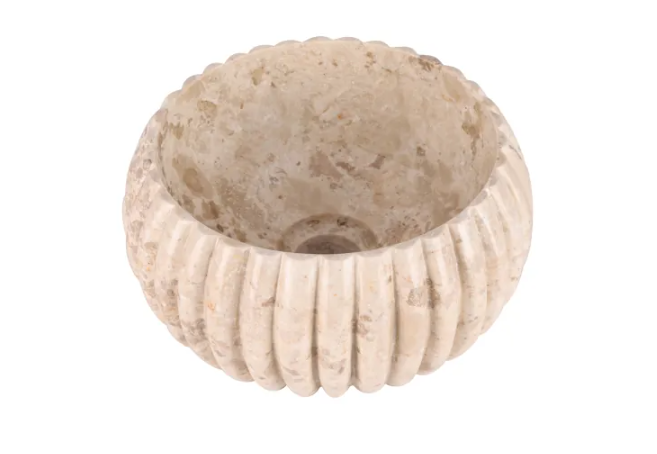 Rene Houtman Waskom Marmer Beige Rond Ø25 x 12 cm