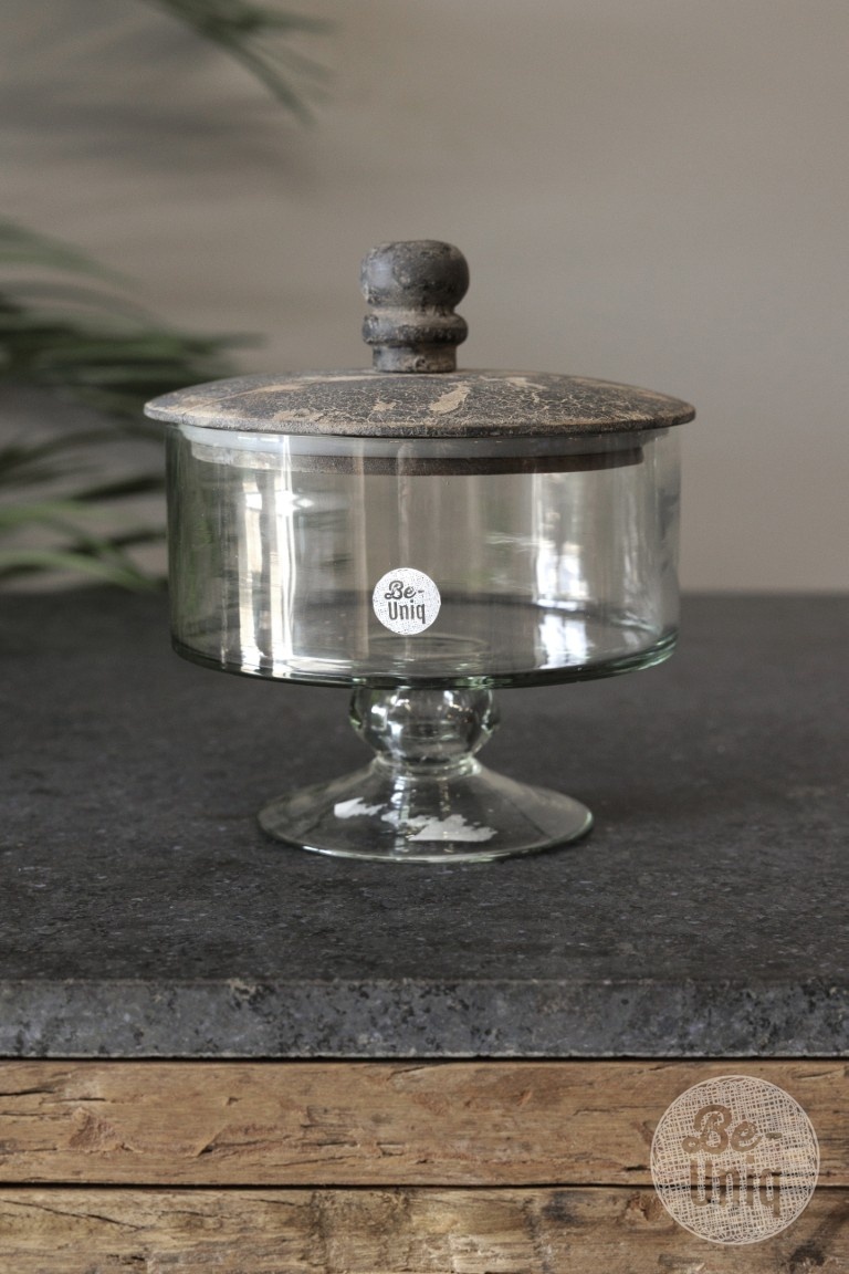 Be-Uniq Glaspot Op Voet | Set Van 2 | H19 x D18 cm