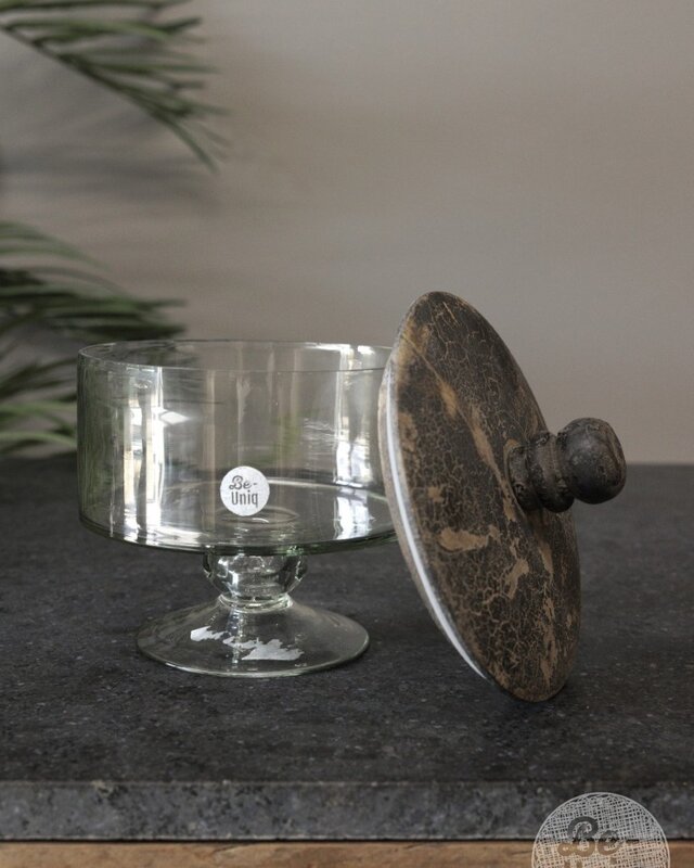 Be-Uniq Glaspot Op Voet | Set Van 2 | H19 x D18 cm