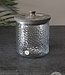 Be-Uniq Glazen Pot | Reliëfglas | Set Van 4 | H20 x D17 cm