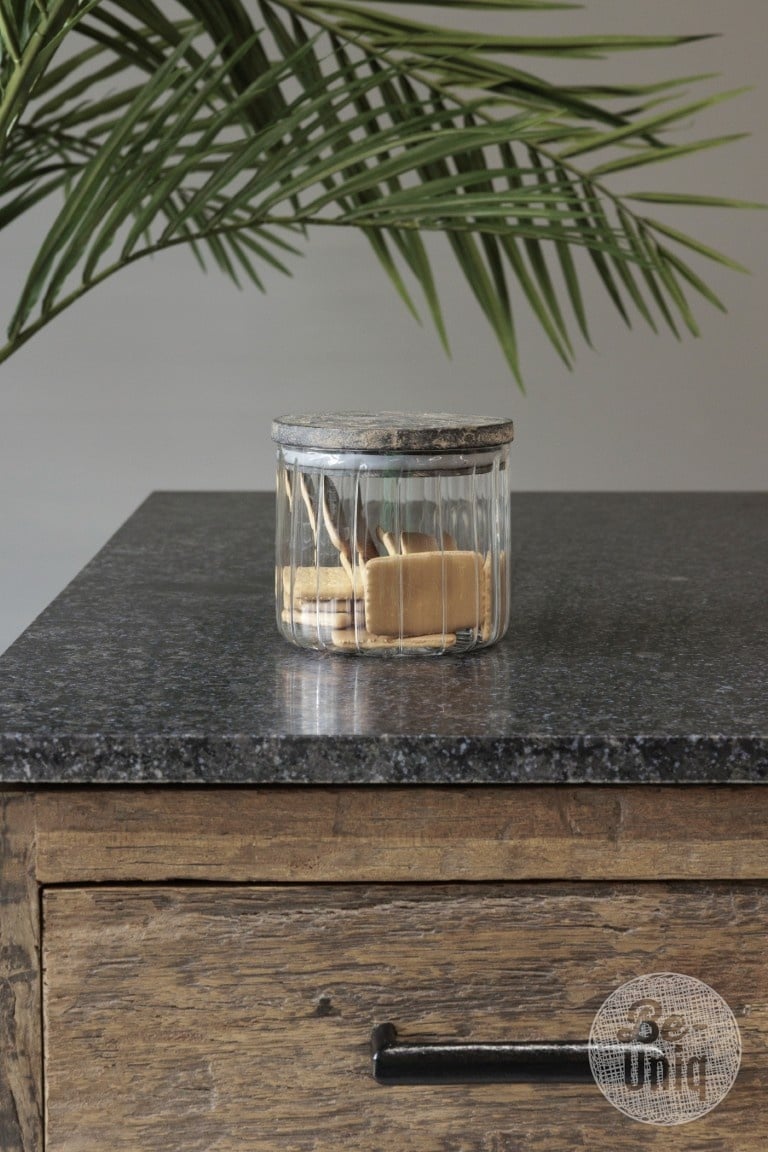 Be-Uniq Glazen Pot Small | Set Van 2 | H11 x D12 cm