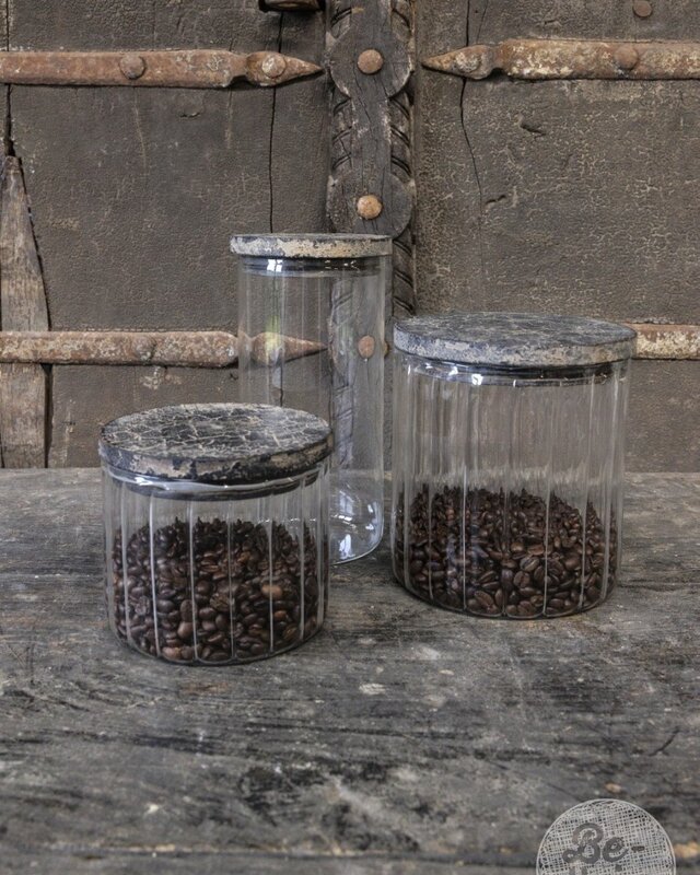 Be-Uniq Glazen Pot Small | Set Van 2 | H11 x D12 cm