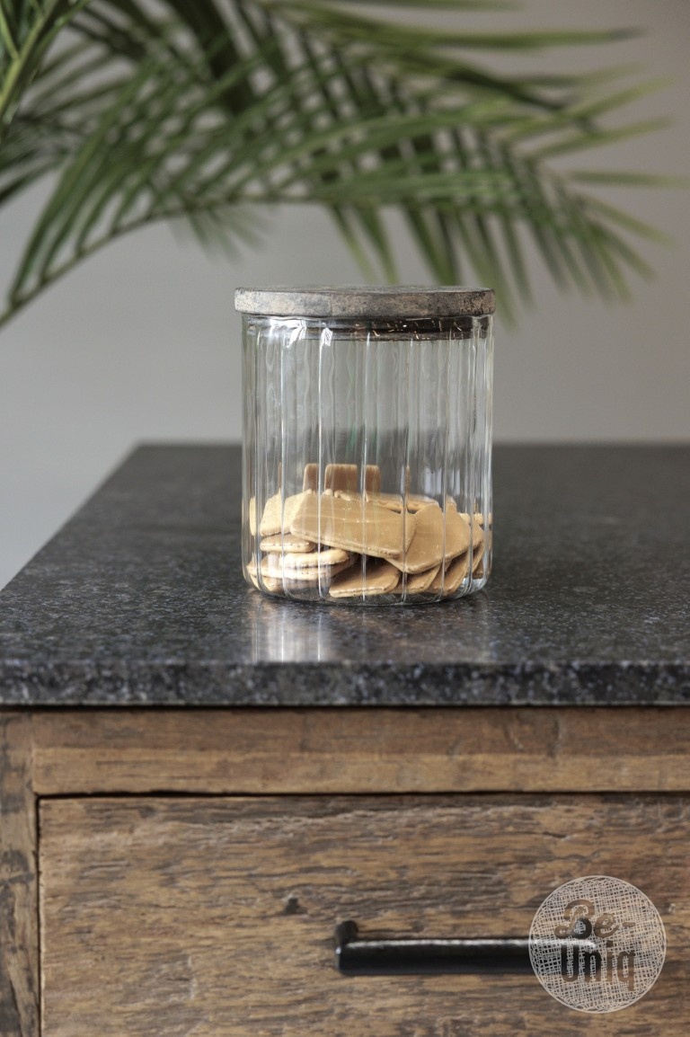 Be-Uniq Glazen Pot Medium | Set Van 2 | H16 x D14 cm