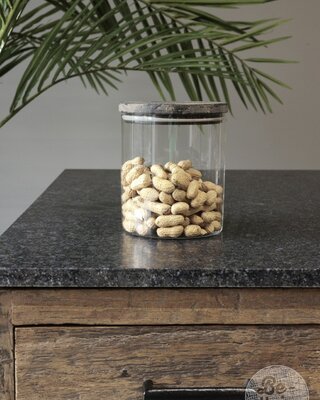 Be-Uniq Glazen Pot Glad | Medium | Set Van 2 | H16 x D14 cm