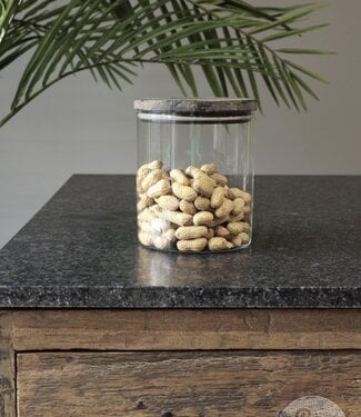 Be-Uniq Glazen Pot Glad | Medium | Set Van 2 | H16 x D14 cm