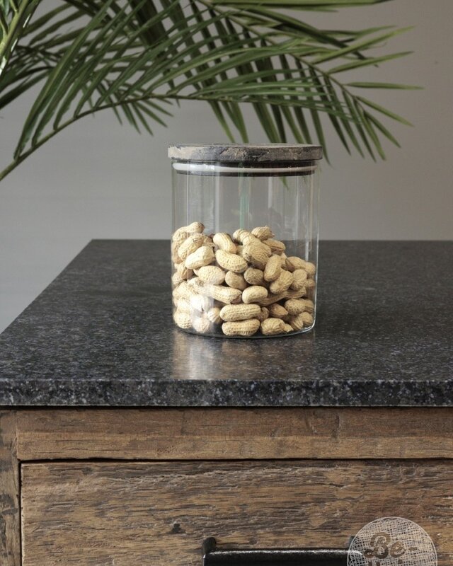 Be-Uniq Glazen Pot Glad | Medium | Set Van 2 | H16 x D14 cm