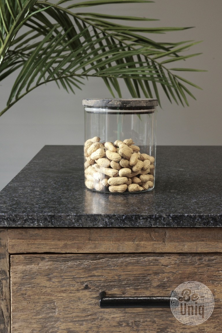Be-Uniq Glazen Pot Glad | Medium | Set Van 2 | H16 x D14 cm