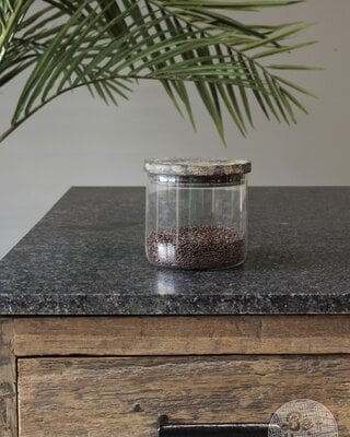 Be-Uniq Glazen Pot Glad | Small | Set Van 2 | H11 x D12 cm