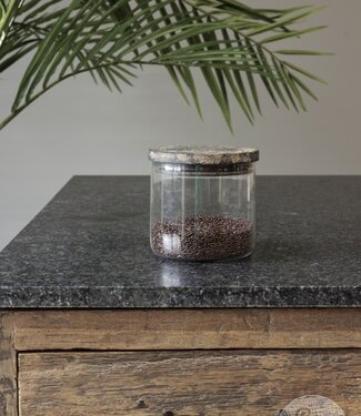 Be-Uniq Glazen Pot Glad | Small | Set Van 2 | H11 x D12 cm