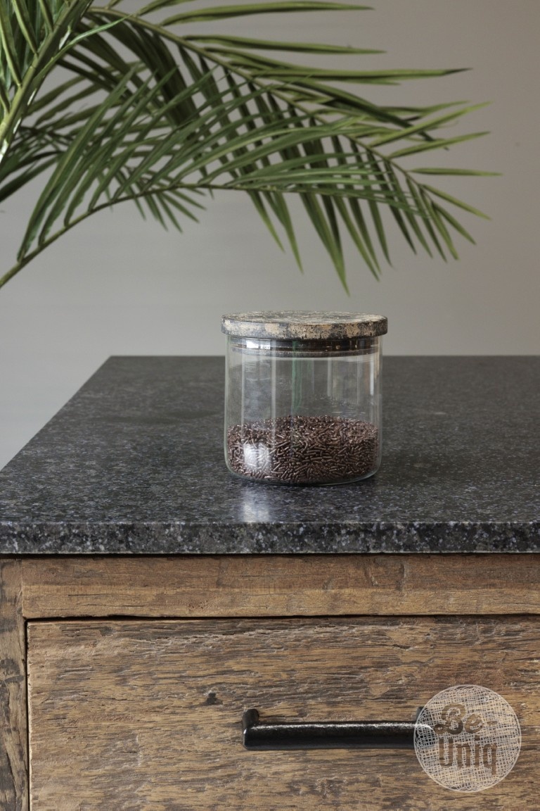 Be-Uniq Glazen Pot Glad | Small | Set Van 2 | H11 x D12 cm