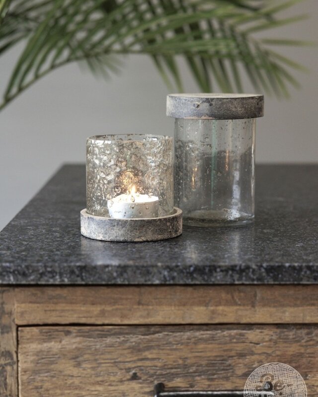 Be-Uniq Glazen Windlicht | Small | Set Van 4 | H12 x D12 cm