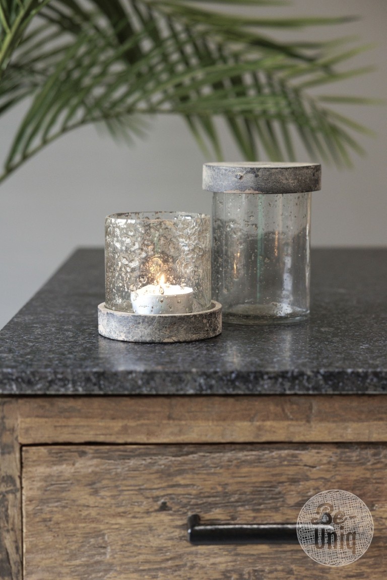 Be-Uniq Glazen Windlicht | Small | Set Van 4 | H12 x D12 cm