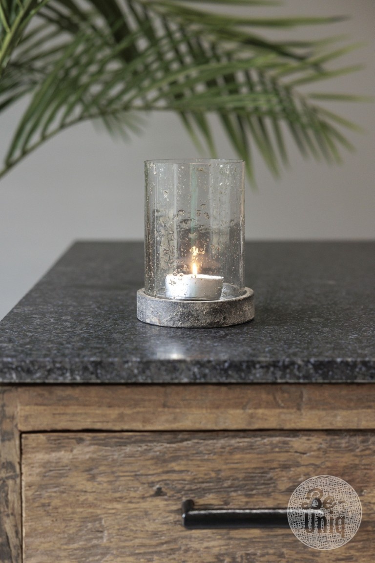 Be-Uniq Glazen Windlicht | Large | Set Van 4 | H18 x D12 cm