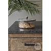 Glazen Koektrommel Met Houten Deksel | H15 x D21 cm