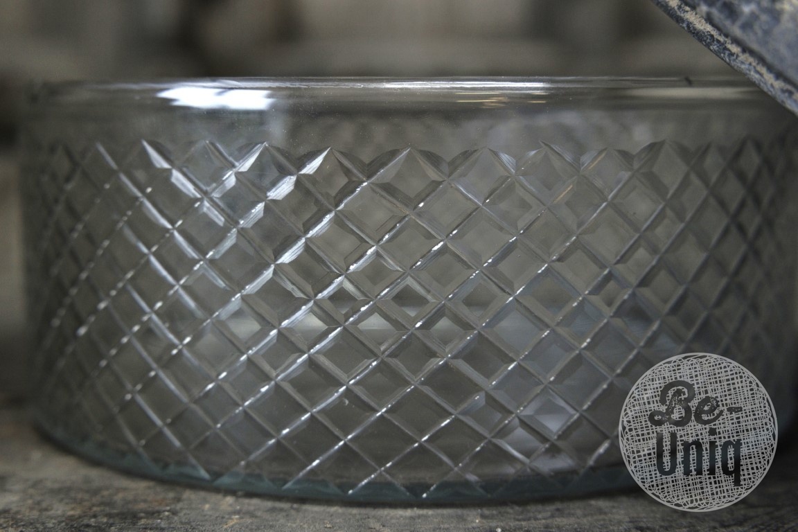 Be-Uniq Glazen Koektrommel Met Houten Deksel | H15 x D21 cm
