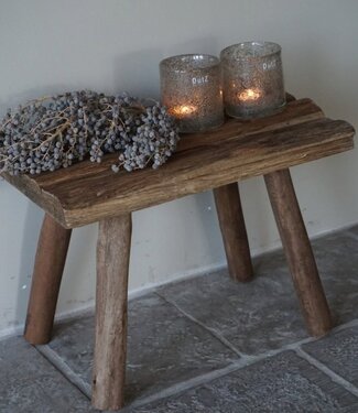 Rene Houtman Decoratie Krukje | Bruin | H37 x B50 x D31 cm