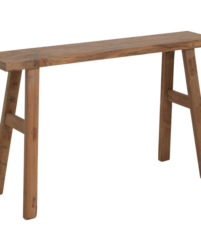 Raw Materials Amsterdam Java carpenter bijzettafel/bankje - Gerecycled hout - 80x17x50 cm