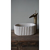Waskom Marmer Ovaal Geribbeld B30 x D20 x H12 cm