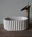 Rene Houtman Waskom Marmer Ovaal Geribbeld B30 x D20 x H12 cm