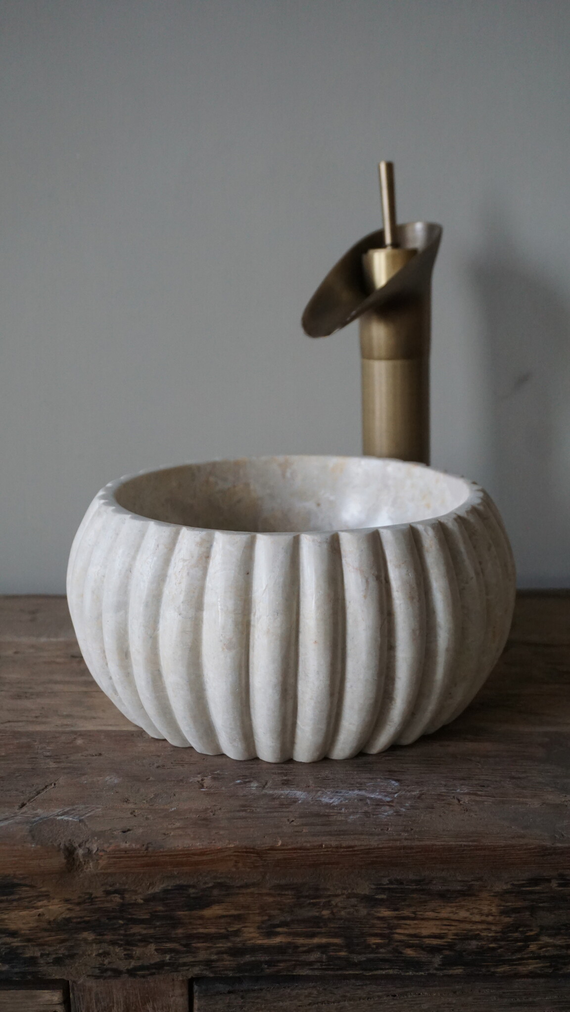 Rene Houtman Waskom Marmer Beige Rond Ø25 x 12 cm